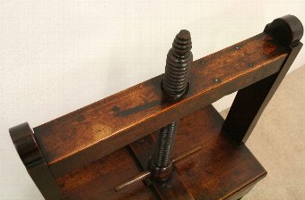 Antique George III Mahogany and Stained Beech Book Press