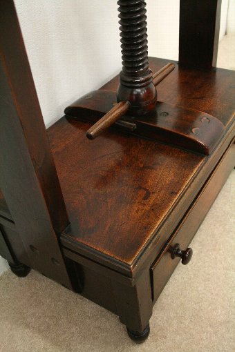 Antique George III Mahogany and Stained Beech Book Press