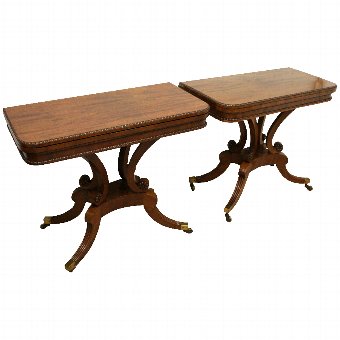 Matched Pair of William Trotter Games Tables