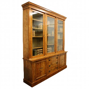 George III Satinwood Inlaid Cabinet Bookcase