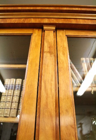 Antique George III Satinwood Inlaid Cabinet Bookcase