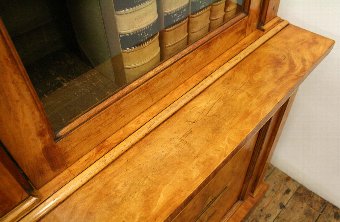 Antique George III Satinwood Inlaid Cabinet Bookcase