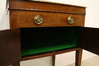 Antique Late George III Mahogany Lift Top Dressing Table