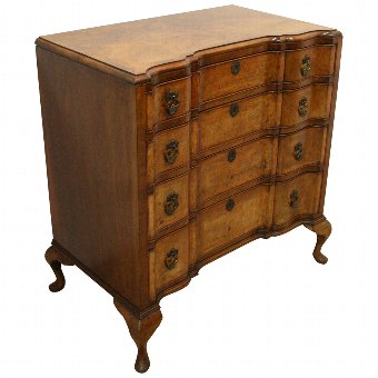 George I Style Burr Walnut Chest Of Drawers