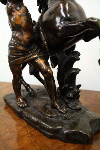Antique Pair of French Bronze Marley Horse Figures