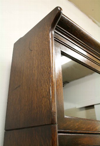 Antique Tall Pair of Oak Sectional/Stacker Bookcases