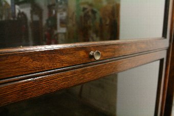 Antique Tall Pair of Oak Sectional/Stacker Bookcases