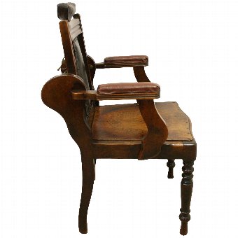 Antique Edwardian Adjustable Barber's Chair