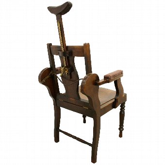 Antique Edwardian Adjustable Barber's Chair