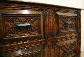 Antique Jacobean Style Oak Chest of Drawers