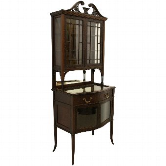 Late Victorian Mahogany Bijouterie/Display Cabinet