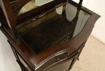 Antique Late Victorian Mahogany Bijouterie/Display Cabinet