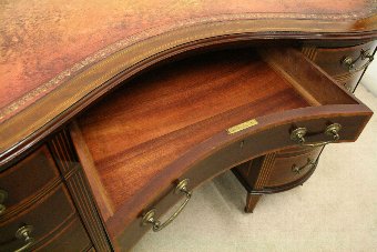 Antique Sheraton Style Kidney Shaped Desk