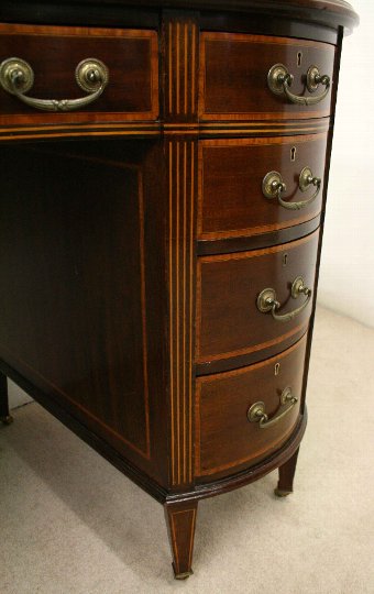 Antique Sheraton Style Kidney Shaped Desk