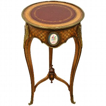 French Walnut Inlaid Occasional Table