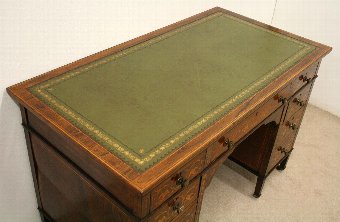 Antique Late Victorian Marquetry Rosewood Desk