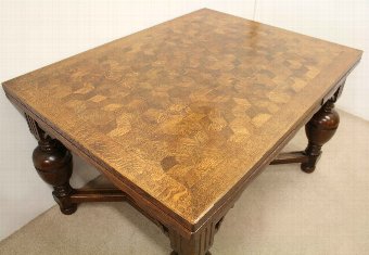 Antique French Oak Pull Out Dining Table