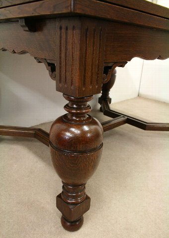 Antique French Oak Pull Out Dining Table