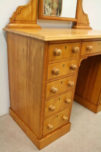 Antique Late Victorian Satinwood Dressing Table