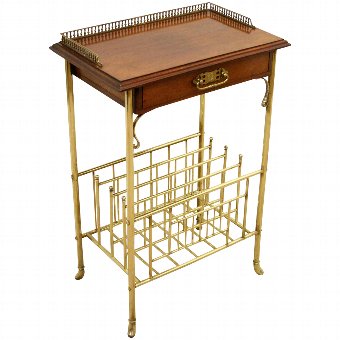 Mahogany and Brass Side Table/Canterbury