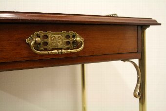 Antique Mahogany and Brass Side Table/Canterbury