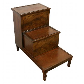 George III Mahogany Commode Steps