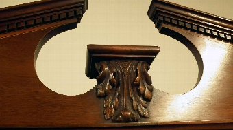 Antique George III Mahogany Inlaid Cabinet Bookcase