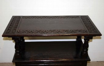 Antique Oak Monks Bench