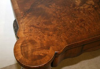 Antique George II Style Burr Walnut Games Table