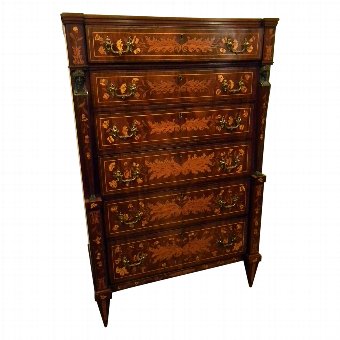 Dutch Marquetry Inlaid Tallboy