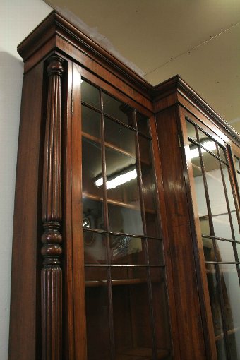Antique Scottish George IV Mahogany 4 Door Cabinet Bookcase