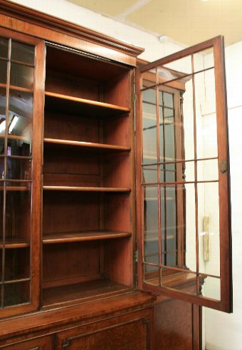 Antique Scottish George IV Mahogany 4 Door Cabinet Bookcase