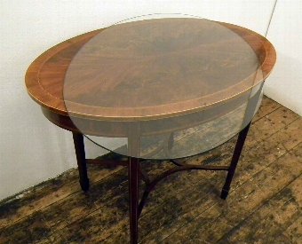 Antique Mahogany Inlaid Occasional Table