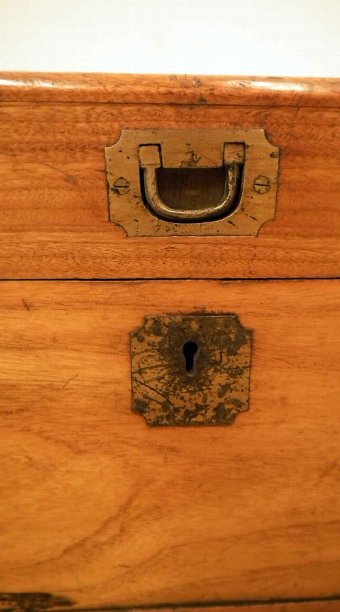 Antique Camphor Wood Campaign/Travelling Box