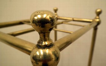 Antique Victorian Brass and Cast Iron Stick