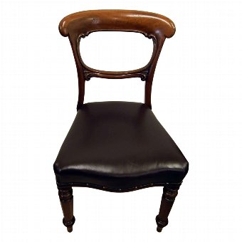Antique Set of 12 Scottish Victorian Mahogany Dining Chairs