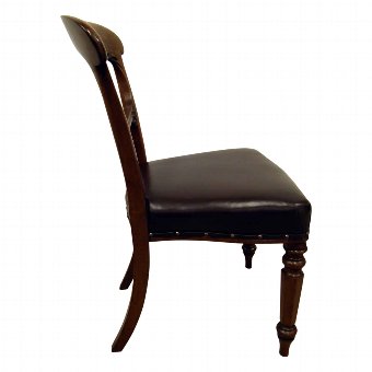Antique Set of 12 Scottish Victorian Mahogany Dining Chairs