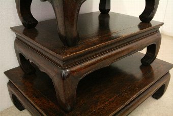 Antique Set of 4 Chinese Hardwood Occasional Tables