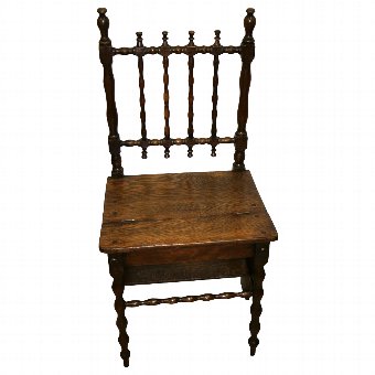 Antique Victorian Oak Metamorphic Chair/Library Steps