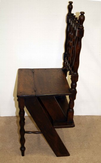 Antique Victorian Oak Metamorphic Chair/Library Steps