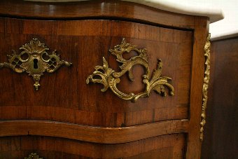 Antique Pair of French Walnut Commodes