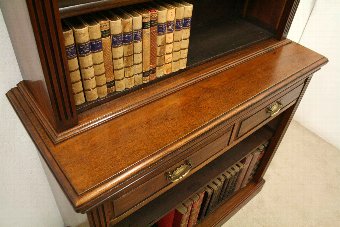 Antique Late Victorian Open Bookcase