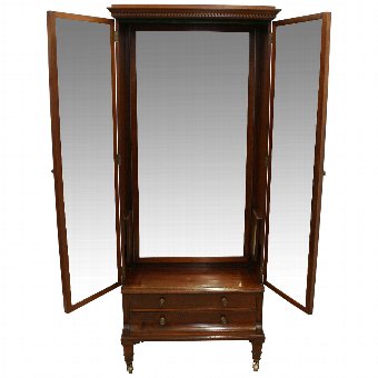 Antique Edwardian Cheval Mirror/Dressing Cabinet