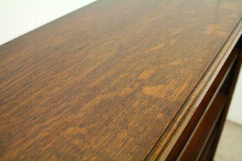 Antique Late Victorian Carved Oak Open Bookcase