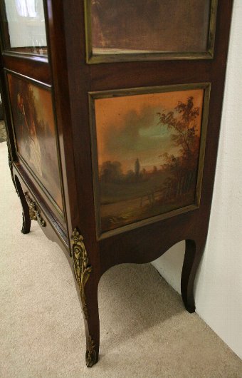 Antique French Vernis Martin Style Side Cabinet