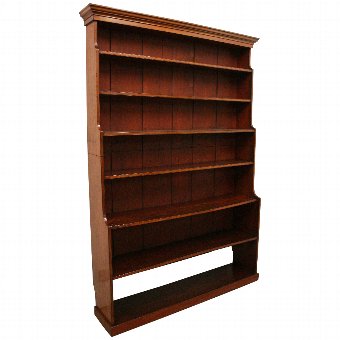 Victorian Mahogany Waterfall Open Bookcase