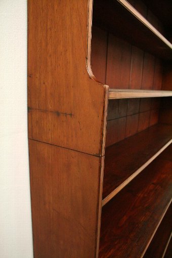 Antique Victorian Mahogany Waterfall Open Bookcase