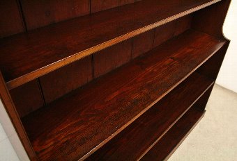 Antique Victorian Mahogany Waterfall Open Bookcase