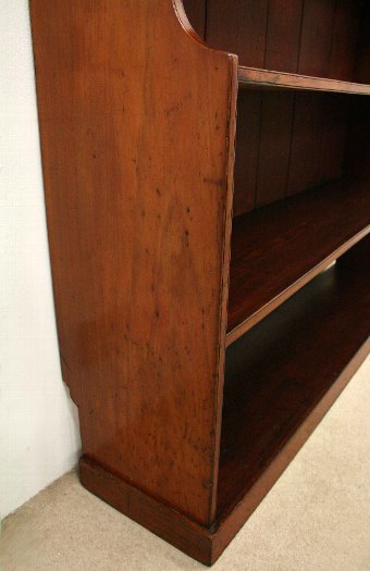 Antique Victorian Mahogany Waterfall Open Bookcase