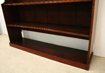 Antique Victorian Mahogany Waterfall Open Bookcase